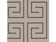 Luxusní šedo-béžová geometrická vliesová tapeta na zeď Z76014, Vision, Zambaiti Parati