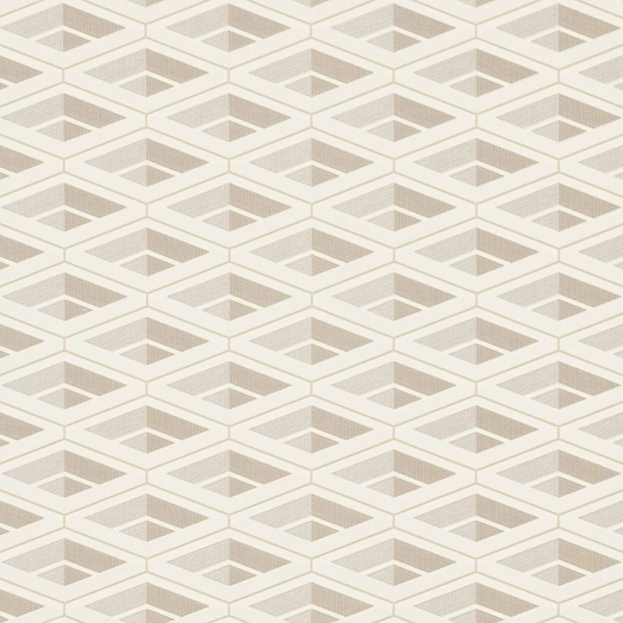 Luxusní krémová geometrická vliesová tapeta na zeď Z76025, Vision, Zambaiti Parati - Vliesové tapety