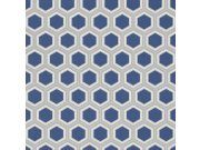 Luxusní modrá geometrická vliesová tapeta na zeď Z76045, Vision, Zambaiti Parati