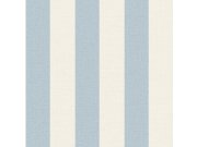 Modro-krémová vliesová tapeta pruhy MN4007, Maison, Grandeco