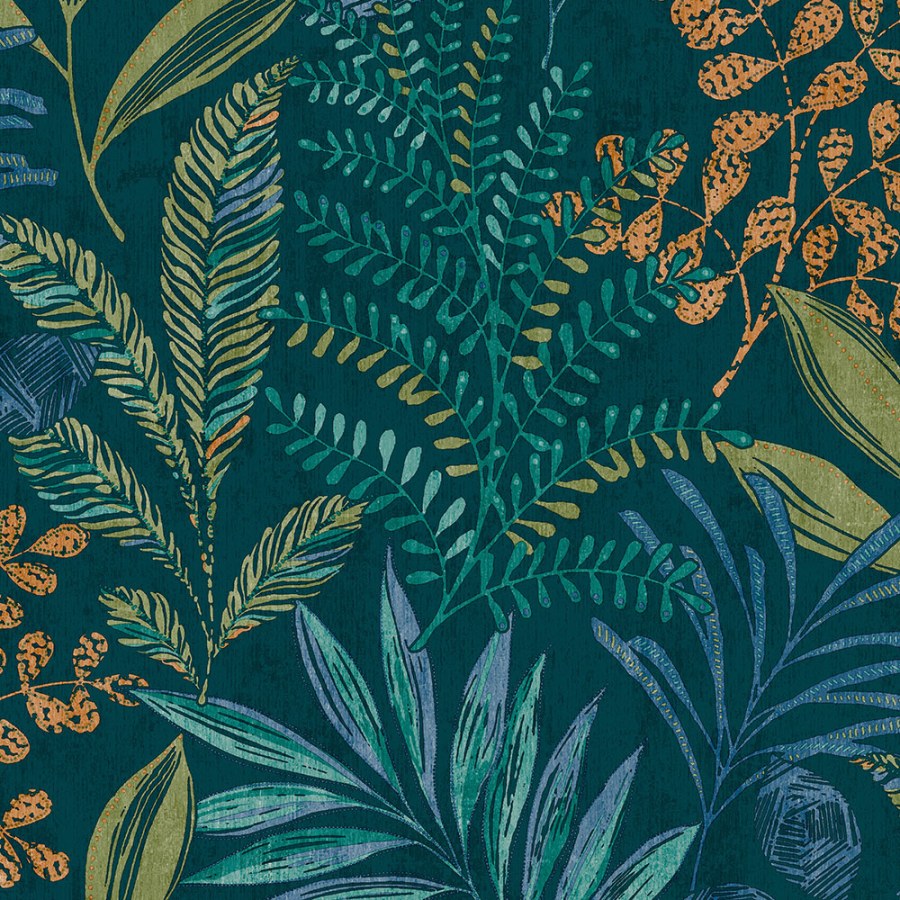 Zelená vliesová tapeta na zeď - listy MN3112, Maison, Grandeco - Vliesové tapety