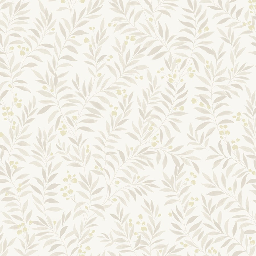 Šedo-béžová vliesová tapeta s větvičkami, listy MN3402, Maison, Grandeco - Vliesové tapety