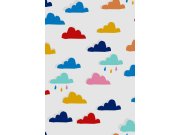 Barevná dětská vliesová tapeta s mráčky, 118582, Joules, Graham&Brown