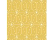 Žlutá geometrická vliesová tapeta na zeď 104741, Formation, Graham & Brown