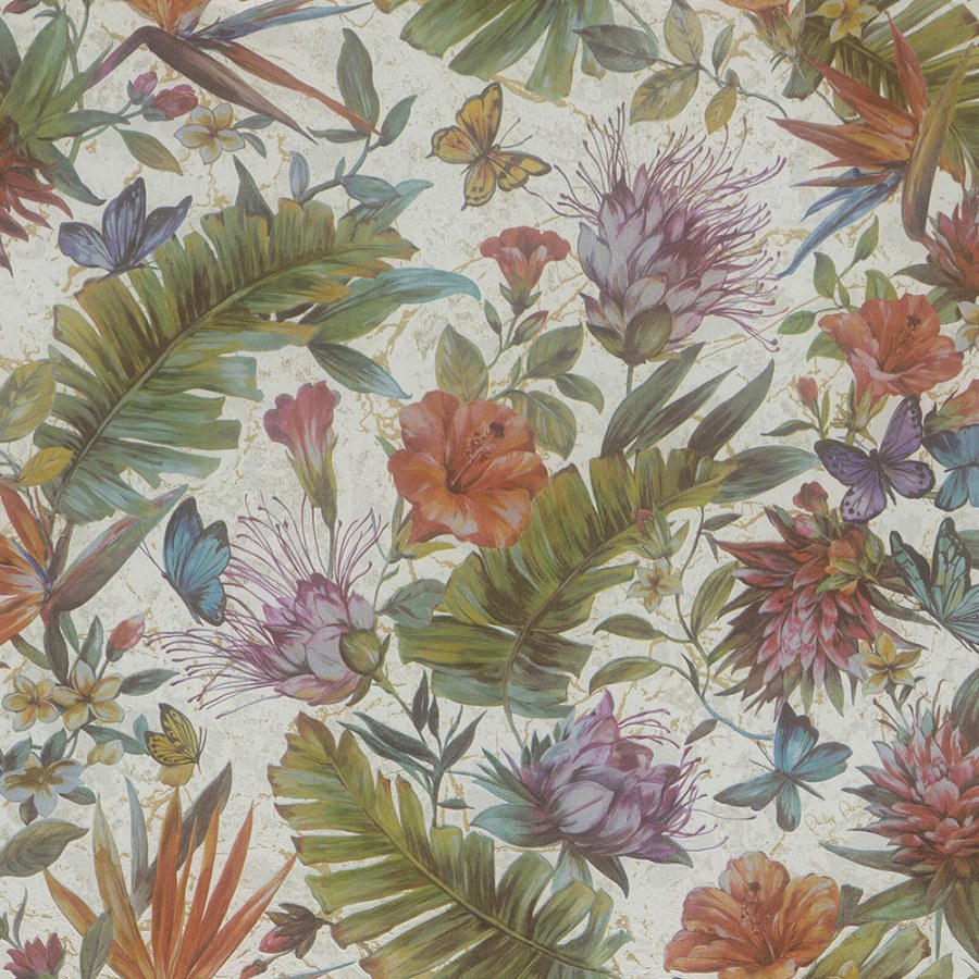 Květinová vliesová tapeta s vinylovým povrchema Z80012 Philipp Plein, Zambaiti Parati - Vliesové tapety