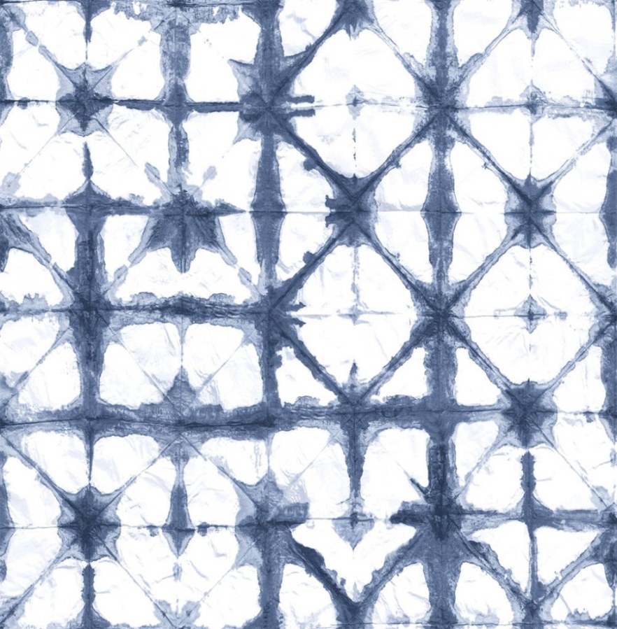 Luxusní modrobílá vliesová tapeta na zeď - batika, 103933 Reverie, Graham&Brown - Vliesové tapety