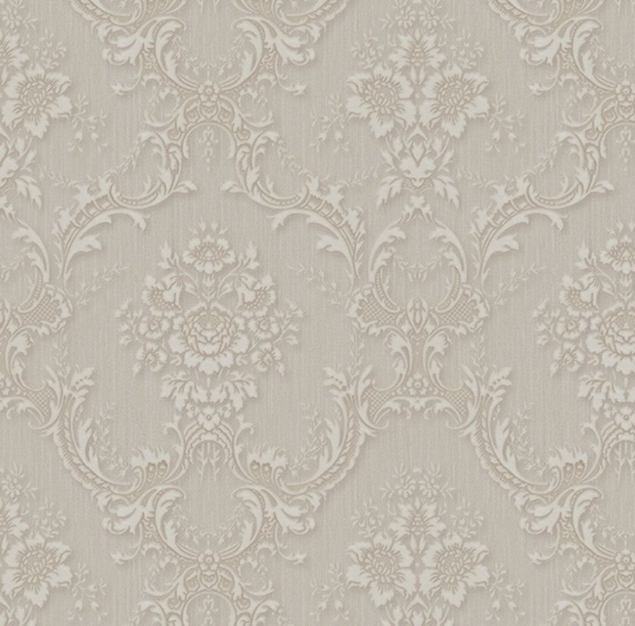 Béžová vliesová zámecká tapeta na zeď, Z66839, Satin Flowers, Zambaiti Parati - Vliesové tapety
