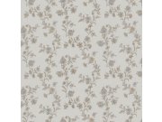 Bílá vliesová tapeta na zeď květiny, Z66856, Satin Flowers, Zambaiti Parati