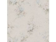 Béžová vliesová tapeta na zeď květiny, Z66861, Satin Flowers, Zambaiti Parati