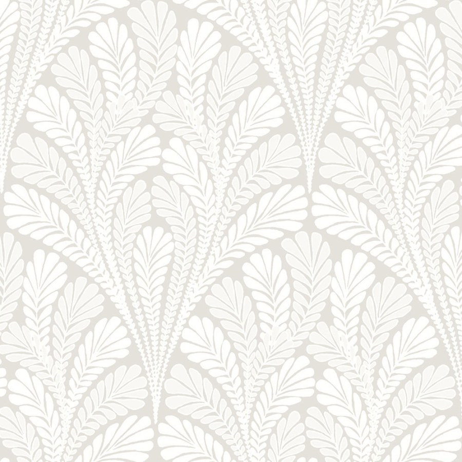 Béžová předklížená tapeta, metalické listy BW3952, Damask, York