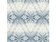 Modrošedá předklížená tapeta, damaškový vzor DM4932, Damask, York