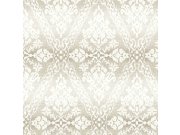 Šedobéžová předklížená tapeta, damaškový vzor, DM4933, Damask, York