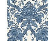 Modrobílá předklížená tapeta na zeď, ornamenty DM4951, Damask, York