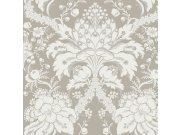 Šedobéžová předklížená tapeta na zeď, ornamenty DM4952, Damask, York