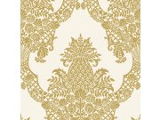 Krémová předklížená tapeta na zeď, ornamenty DM4971, Damask, York