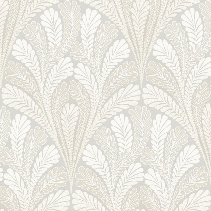 Šedá předklížená tapeta na zeď, listy DM5022, Damask, York