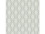 Šedozelená předklížená tapeta, damaškový vzor DM5028, Damask, York