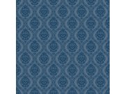 Modrá předklížená tapeta na zeď, damaškový vzor DM5030, Damask, York