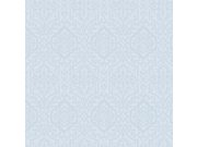 Světle modrá předklížená tapeta s ornamenty DM5033, Damask, York