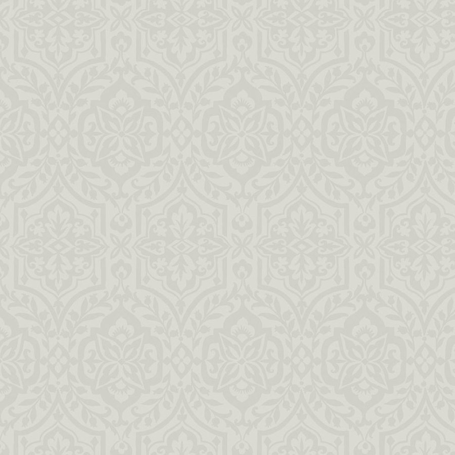 Šedobílá předklížená zámecká tapeta na zeď DM5036, Damask, York - Papírové tapety