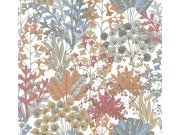 Bílá vliesová tapeta s rostlinami a listy, BL1813, Blooms Second Edition Resource Library, York