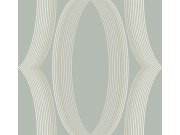 Šedo-modrá vliesová tapeta na zeď, geometrický vzor, EV3985, Candice Olson Casual Elegance, York