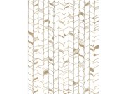 Bílozlatá vliesová tapeta na zeď, listy OS4201, Modern Nature II, York