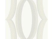 Bílá vliesová tapeta na zeď, geometrický vzor, EV3981, Candice Olson Casual Elegance, York
