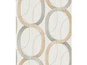 Geometrická vliesová tapeta, šedý a béžový vzor OS4212, Modern Nature II, York