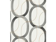 Geometrická vliesová tapeta, černý oválný vzor OS4213, Modern Nature II, York