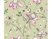 Zelená vliesová květinová tapeta na zeď, BL1791, Blooms Second Edition Resource Library, York