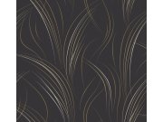 Elegantní černá geometrická vliesová tapeta na zeď, EV3938, Candice Olson Casual Elegance, York