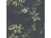 Modrá vliesová květinová tapeta na zeď, 220901, Preloved, BN Walls