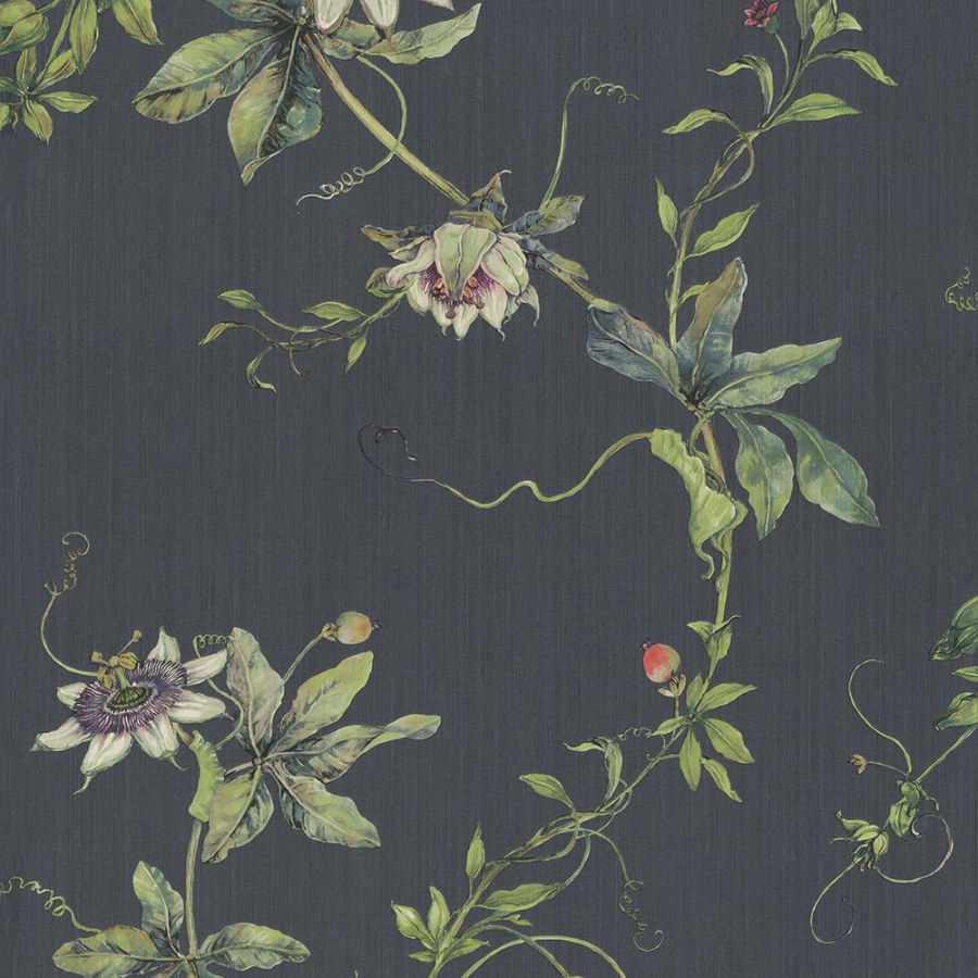 Modrá vliesová květinová tapeta na zeď, 220901, Preloved, BN Walls - Vliesové tapety