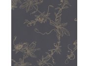 Modrá vliesová květinová tapeta na zeď, 220941, Preloved, BN Walls