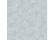 Modrá vliesová tapeta na zeď, bílé listy ginkga DD3743, Dazzling Dimensions 2, York