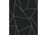 Černo-zlatá geometrická vliesová tapeta na zeď, MD7181, Modern Metals, York