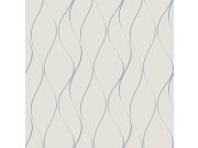 Šedá vliesová tapeta se stříbrnými vlnkami Y6201401, Dazzling Dimensions 2, York Tapety Yara - York