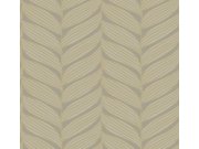 Šedo-zlatá vliesová tapeta na zeď, listy, MD7164, Modern Metals, York