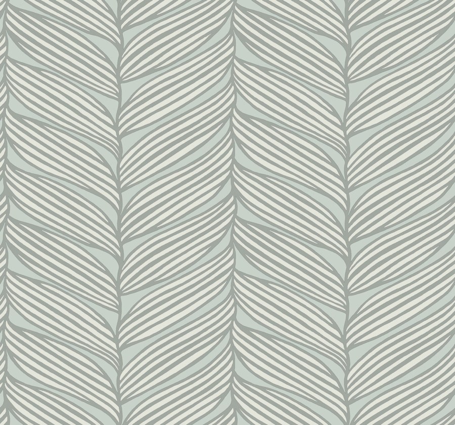 Modro-stříbrná vliesová tapeta na zeď, listy, MD7165, Modern Metals, York - Vliesové tapety