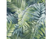 Tapety Yara Vavex - Vliesová tapeta na zeď, zelená, listy palem, 170702, Vavex 2025 Vliesová tapeta na zeď, zelená, listy palem, 170702, Vavex 2025