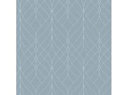 Modrá geometrická vliesová tapeta na zeď, M41901, Adéle, Ugépa