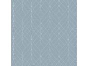 Modrá geometrická vliesová tapeta na zeď, M41991D, Adéle, Ugépa