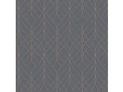 Tapety Yara Ugépa - Černá geometrická vliesová tapeta na zeď, M41999D, Adéle, Ugépa Černá geometrická vliesová tapeta na zeď, M41999D, Adéle, Ugépa