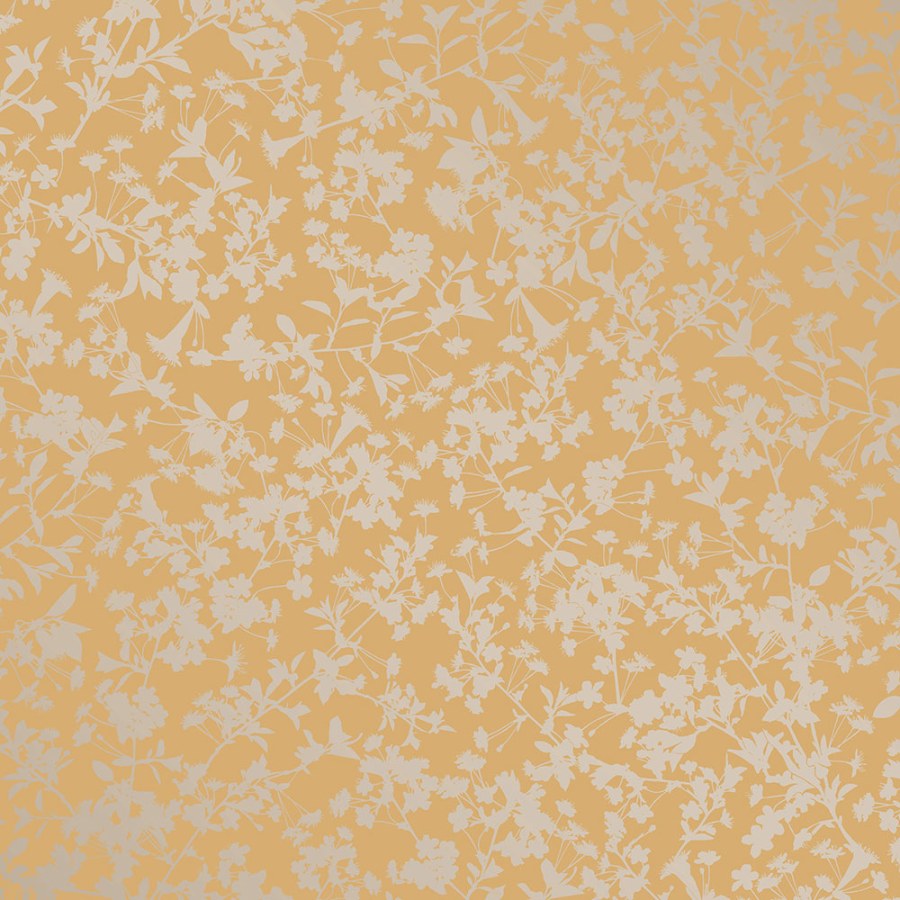 Žlutá vliesová tapeta na zeď, Květy, M52402, Adéle, Ugépa - Vliesové tapety