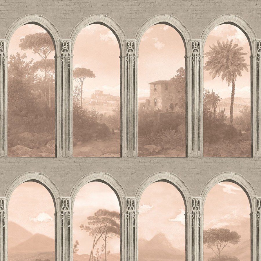 Tapety Yara - Tapety dle materiálu - Vliesové tapety - Šedá vliesová tapeta na zeď, Podloubí, M57003, Adéle, Ugépa Šedá vliesová tapeta na zeď, Podloubí, M57003, Adéle, Ugépa - Vliesové tapety