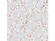 Šedá vliesová tapeta na zeď, Květy, M52709, Adéle, Ugépa