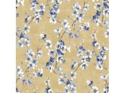 Žlutá vliesová tapeta na zeď, Květy, M52792D, Adéle, Ugépa