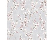 Šedá vliesová tapeta na zeď, Květy, M52799D, Adéle, Ugépa