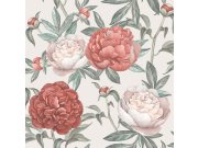 Tapety Yara Tapety dle materiálu Vliesové tapety - Bílá vliesová tapeta na zeď, Květy, M57390D, Adéle, Ugépa Bílá vliesová tapeta na zeď, Květy, M57390D, Adéle, Ugépa